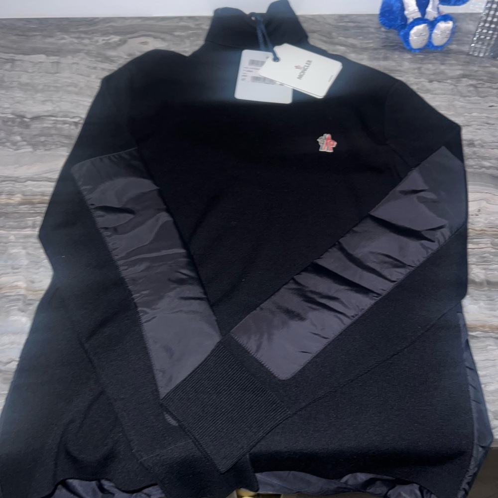 Black Moncler turtle neck sweater size small